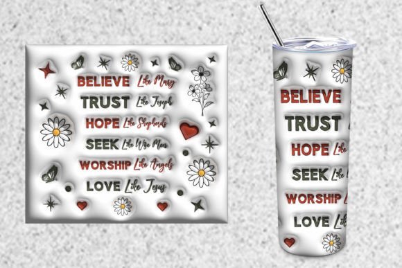 3d Christian Valentine PNG for Tumbler Wraps
