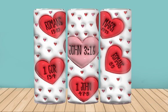 3d Christian Valentine Tumbler Wrap