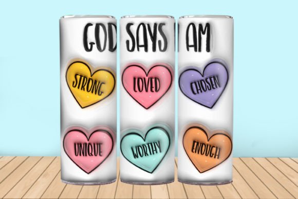 3d Inflated Christian Valentine Tumbler & Crafts
