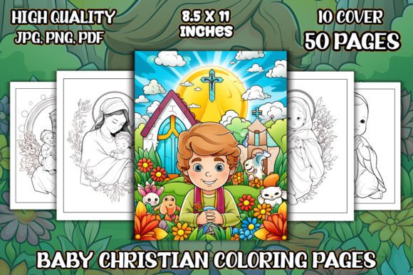 Baby Christian Coloring Pages for KDP