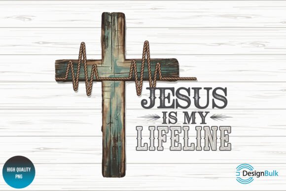 Jesus is My Lifeline Sublimation Design for Crafts