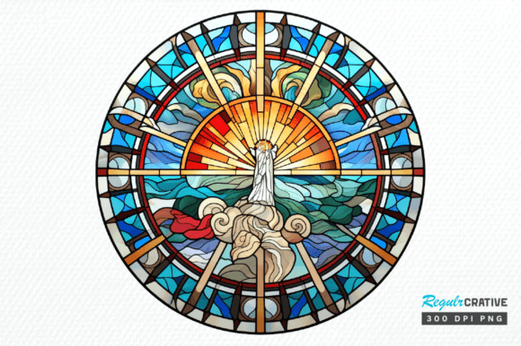 Stained Glass Christian Sublimation Png